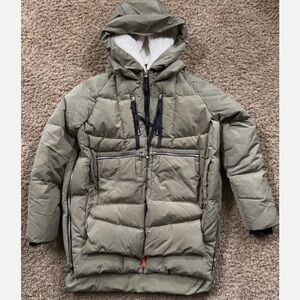 OROLAY Women's Down Jacket Size M Medium Olive Green